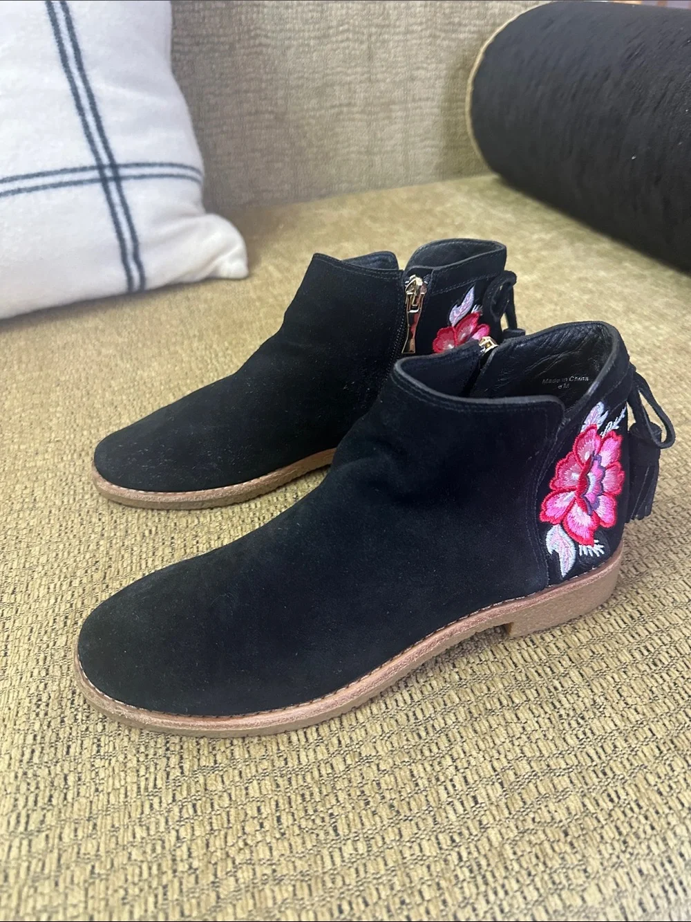kate spade black suede